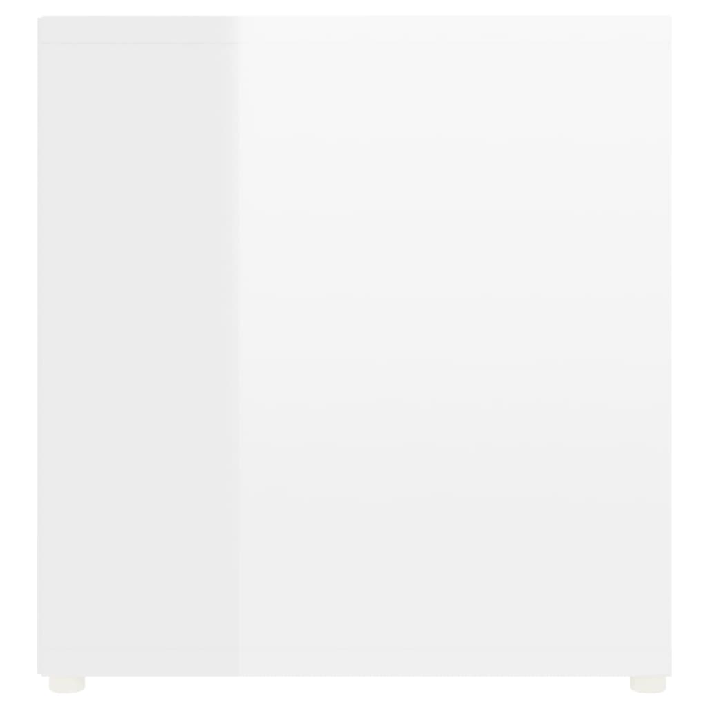 vidaXL TV Cabinet High Gloss White 42.1"x13.8"x14.6" Chipboard