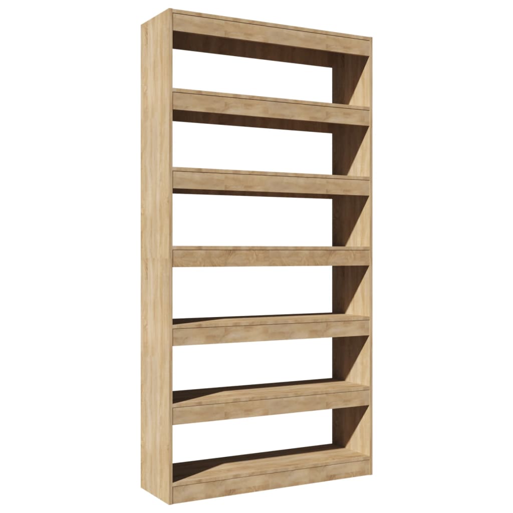 vidaXL Book Cabinet/Room Divider Sonoma Oak 39.4"x11.8"x78" Engineered wood