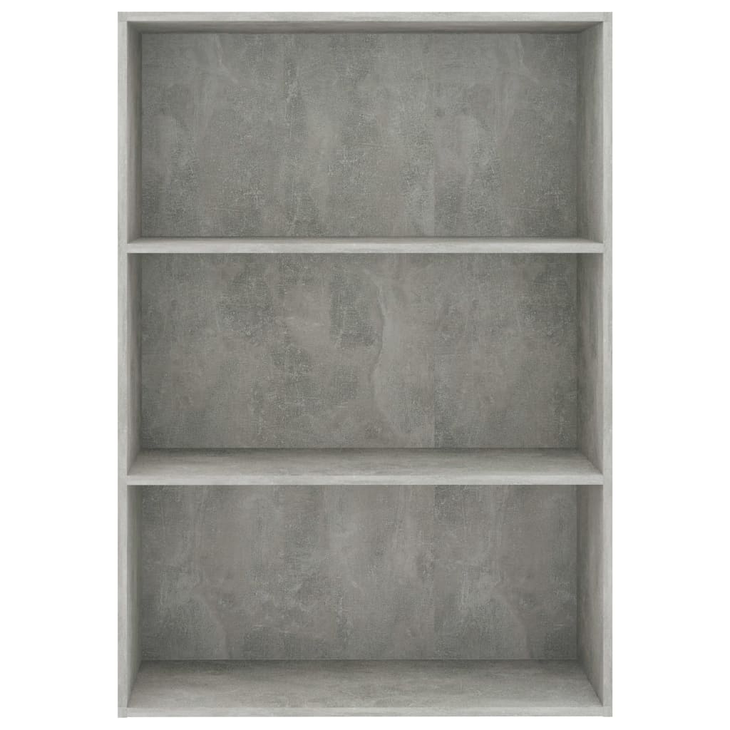 vidaXL 3-Tier Book Cabinet Concrete Gray 31.5"x11.8"x44.9" Engineered Wood