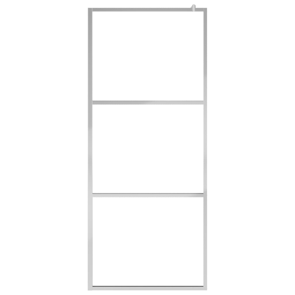 vidaXL Walk-in Shower Wall with Whole Frosted ESG Glass 31.5"x76.8"