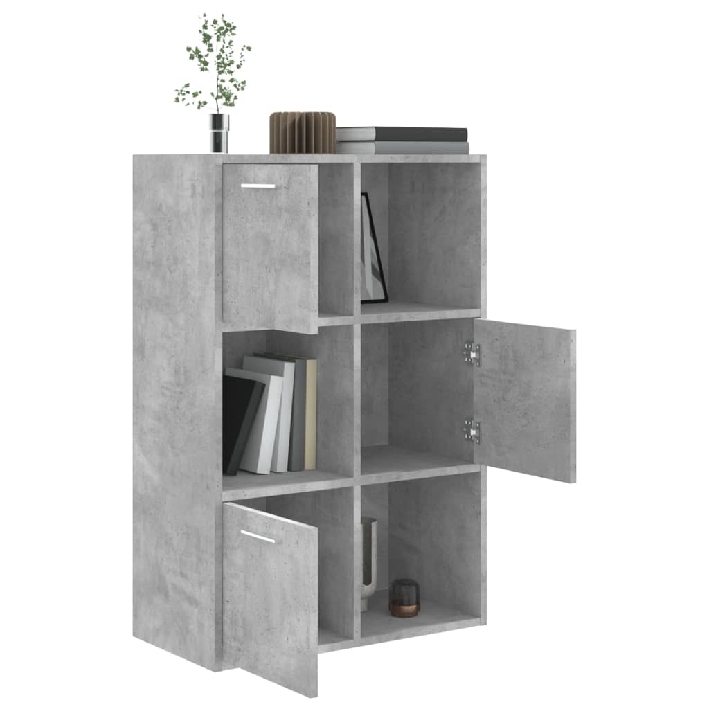 vidaXL Storage Cabinet Concrete Gray 23.6"x11.6"x35.4" Engineered Wood