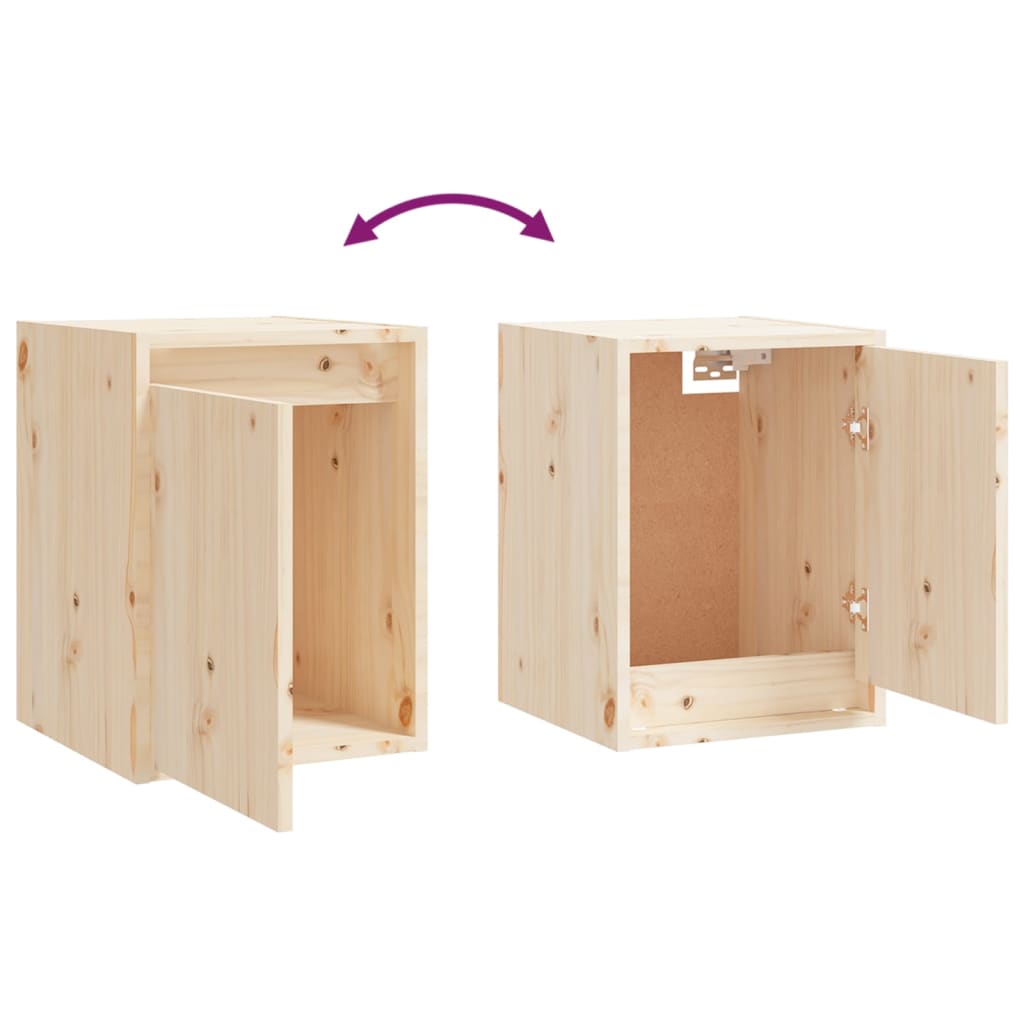 vidaXL Wall Cabinets 2pcs 11.8"x11.8"x15.7" Solid Wood Pine