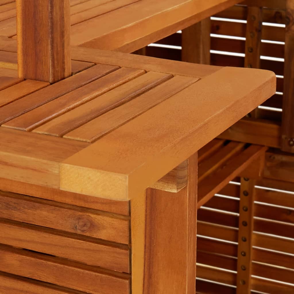 vidaXL 5 Piece Patio Bar Set Solid Wood Acacia