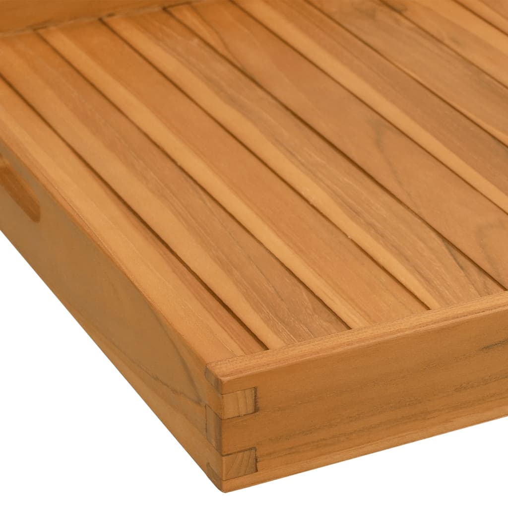 vidaXL Serving Tray 23.6"x23.6" Solid Wood Teak