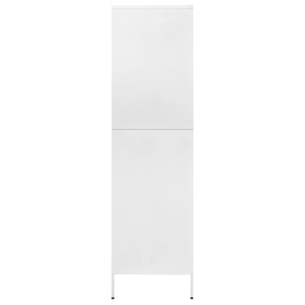 vidaXL Wardrobe White 35.4"x19.7"x70.9" Steel