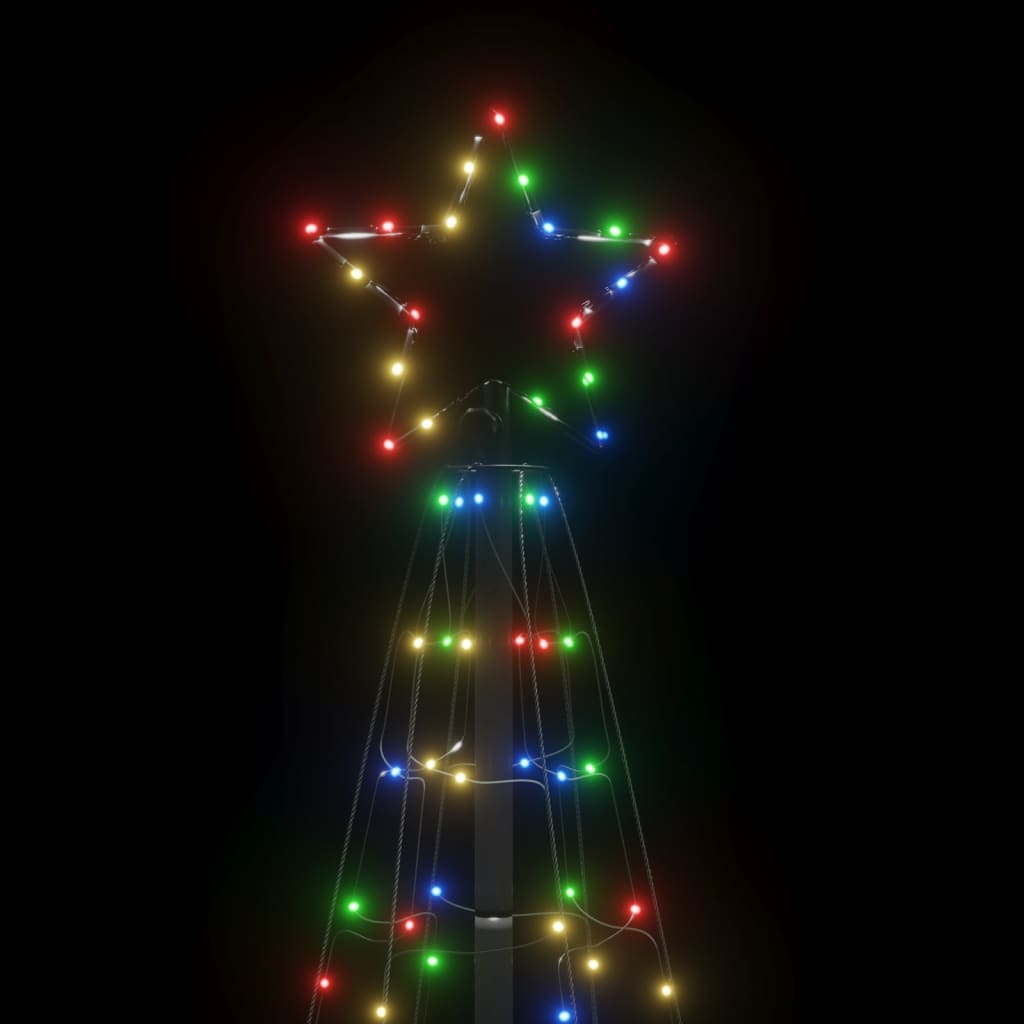 vidaXL Christmas Tree Light with Spikes 220 LEDs Colorful 70.9"