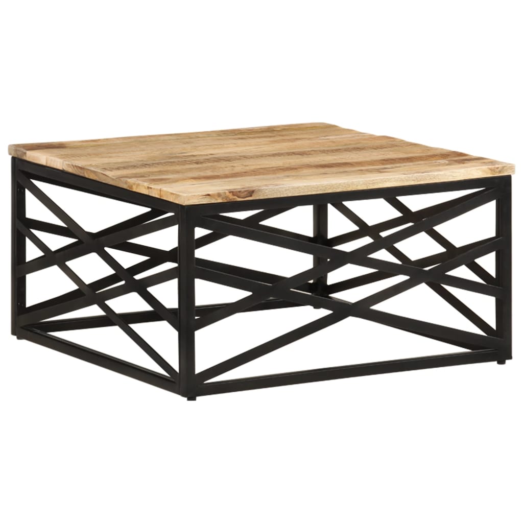 vidaXL Coffee Table 26.8"x26.8"x13.8" Solid Mango Wood