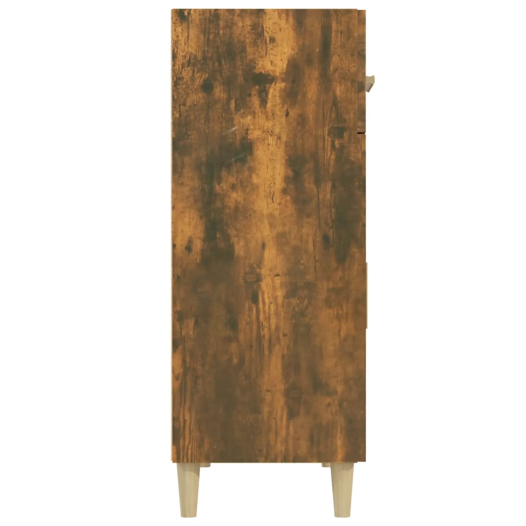 vidaXL Sideboard Smoked Oak 27.4"x13.4"x35" Engineered Wood