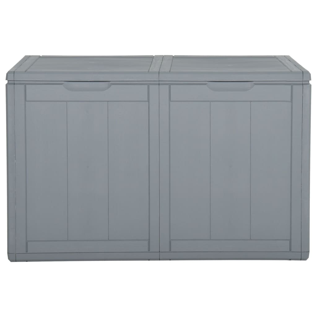 vidaXL Patio Storage Box 47.6 gal Gray PP Rattan