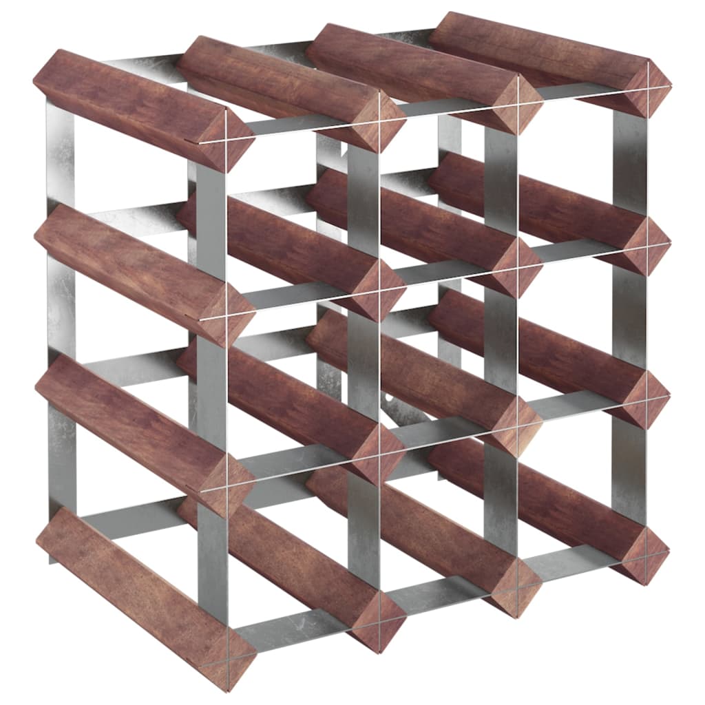 vidaXL Wine Rack for 12 Bottles Brown Solid Wood Pine