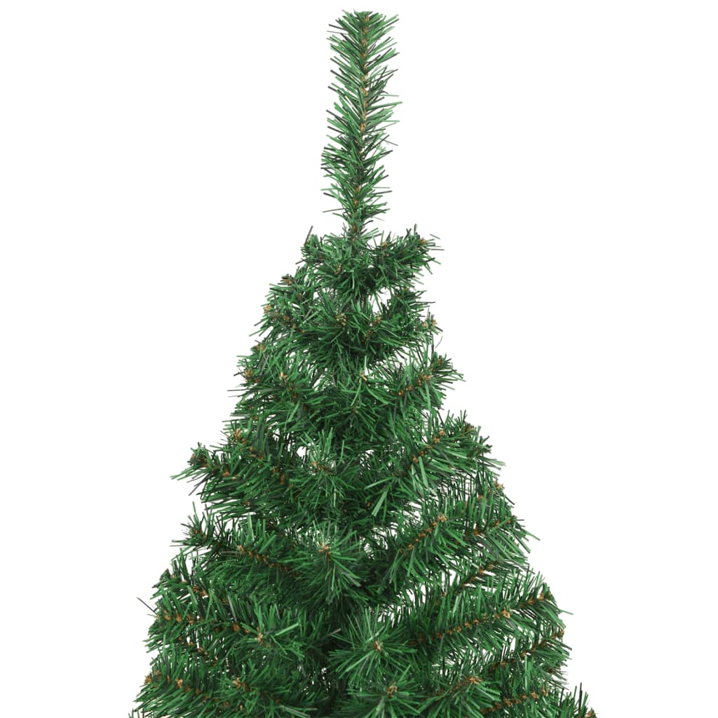 vidaXL Artificial Christmas Tree with Thick Branches Green 7 ft PVC