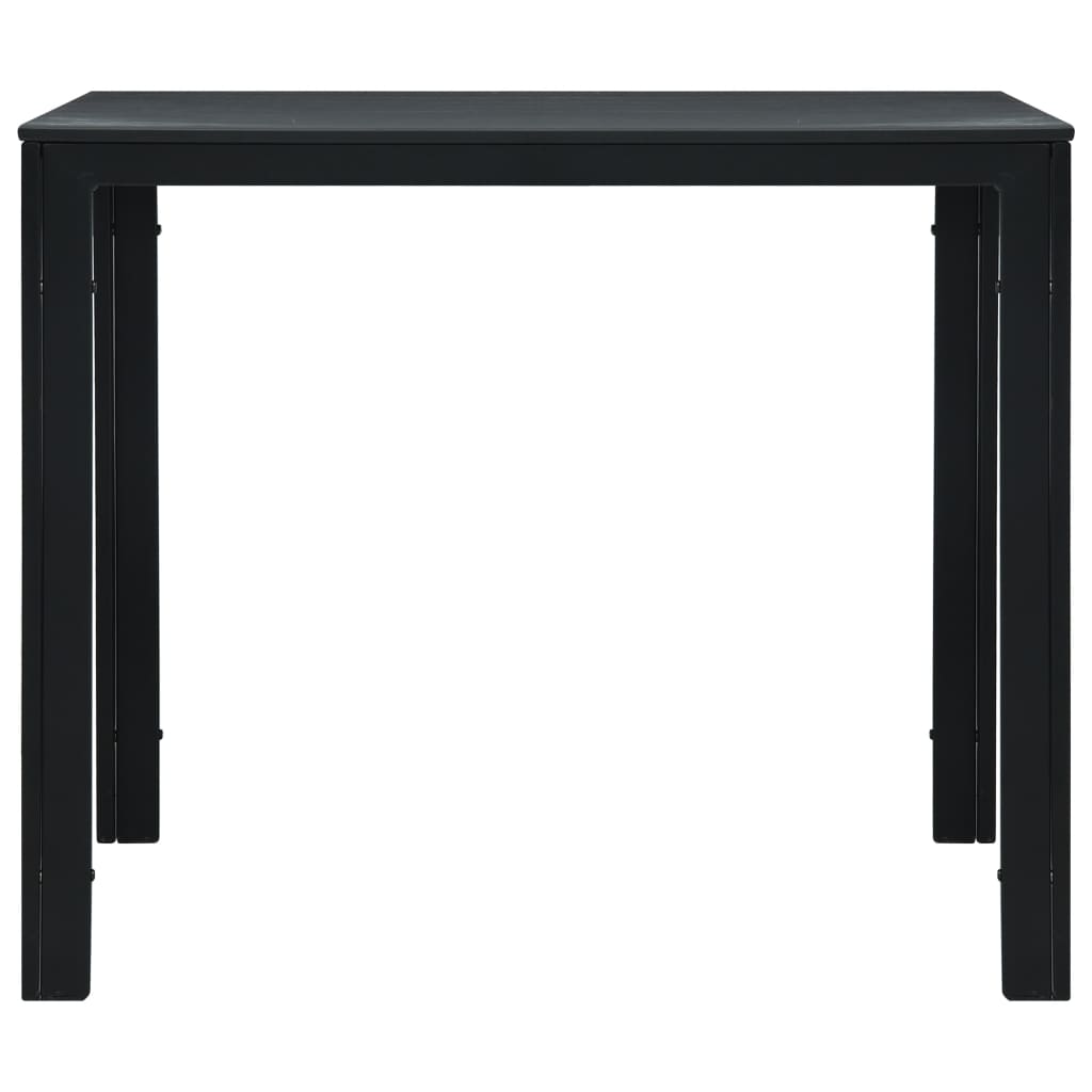 vidaXL Coffee Table Black 30.7"x30.7"x29.1" HDPE Wood Look