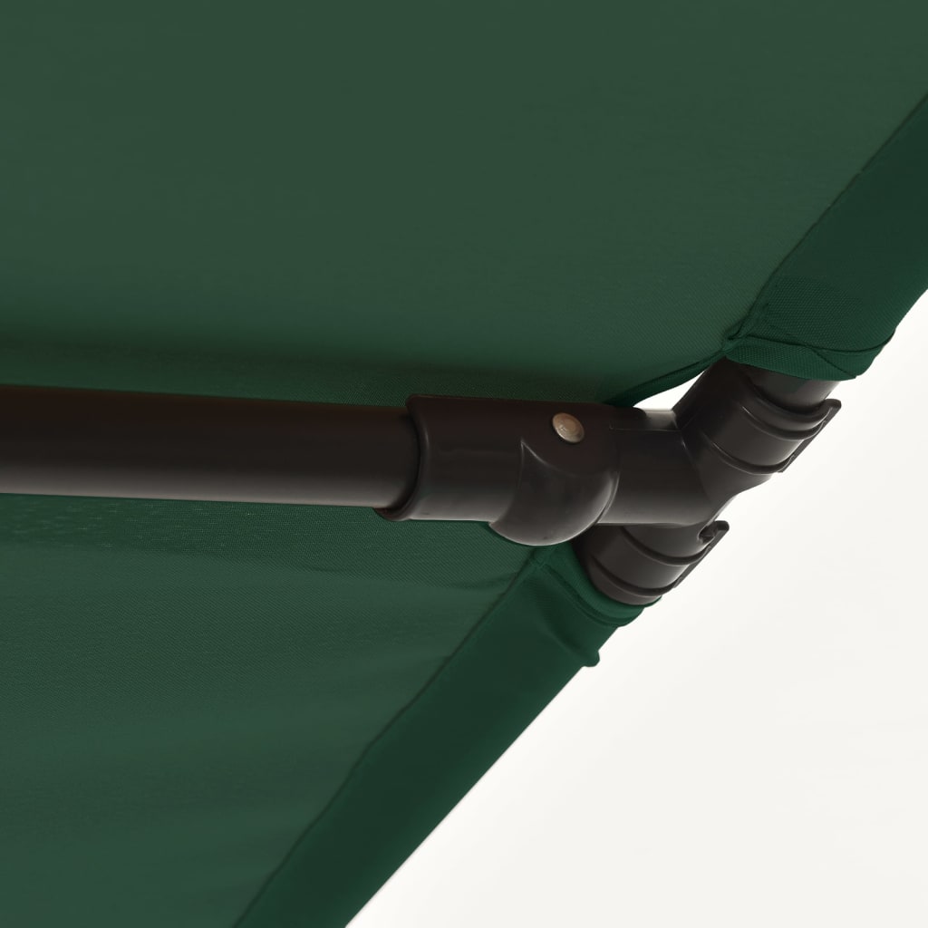 vidaXL Outdoor Parasol with Aluminum Pole 70.9"x43.3" Green