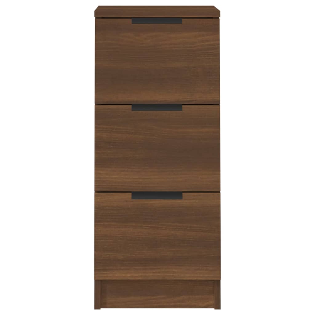vidaXL Sideboards 2 pcs Brown Oak 11.8"x11.8"x27.6" Engineered Wood