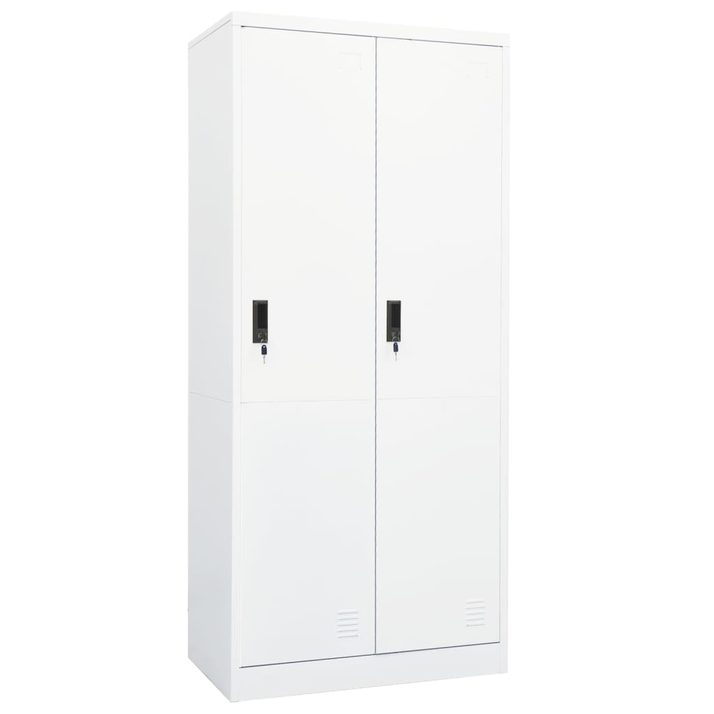 vidaXL Wardrobe White 31.5"x19.7"x70.9" Steel