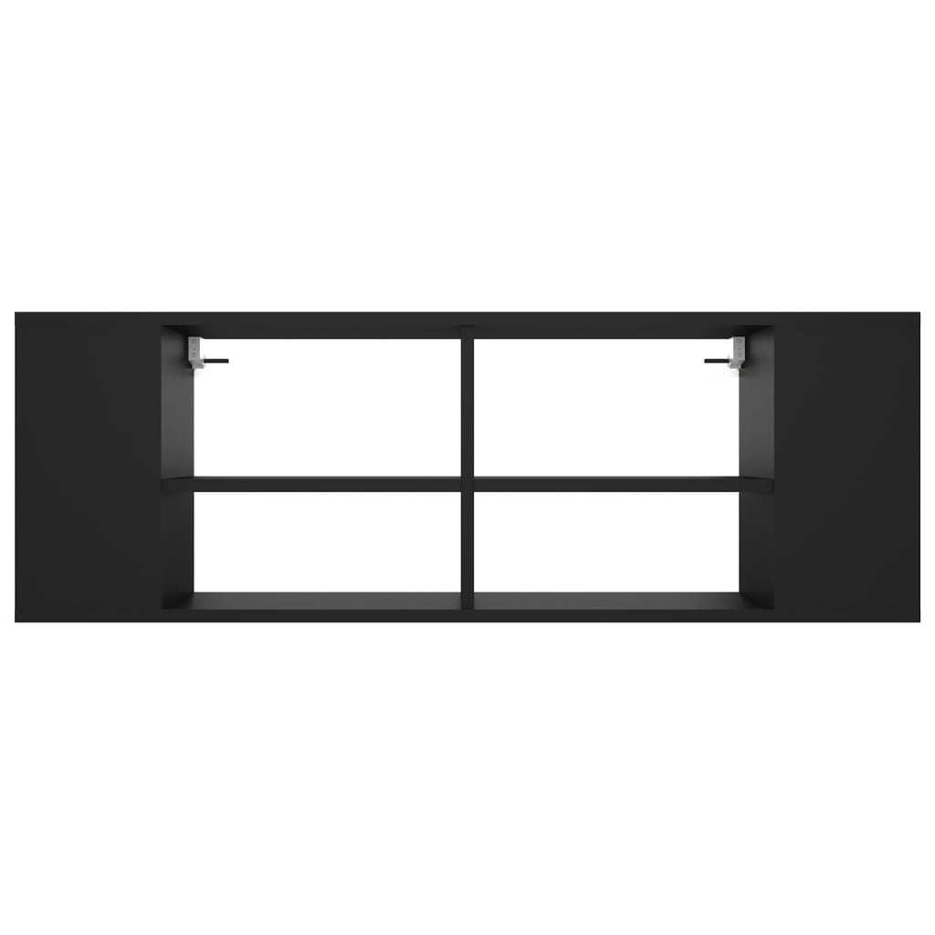 vidaXL Wall-Mounted TV Stand Black 40.2"x13.8"x13.8" Engineered Wood