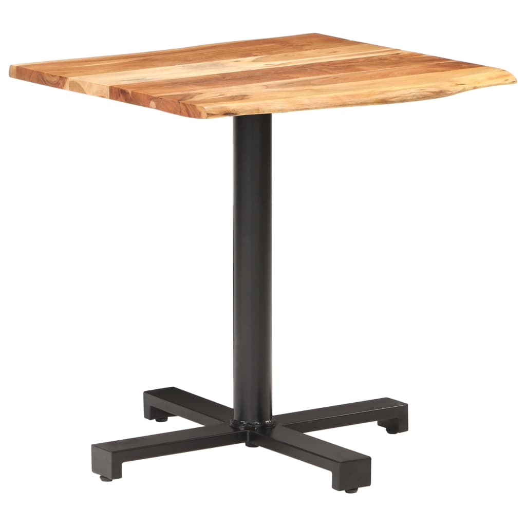 vidaXL Bistro Table with Live Edges 27.6"x27.5"x29.5" Solid Acacia Wood