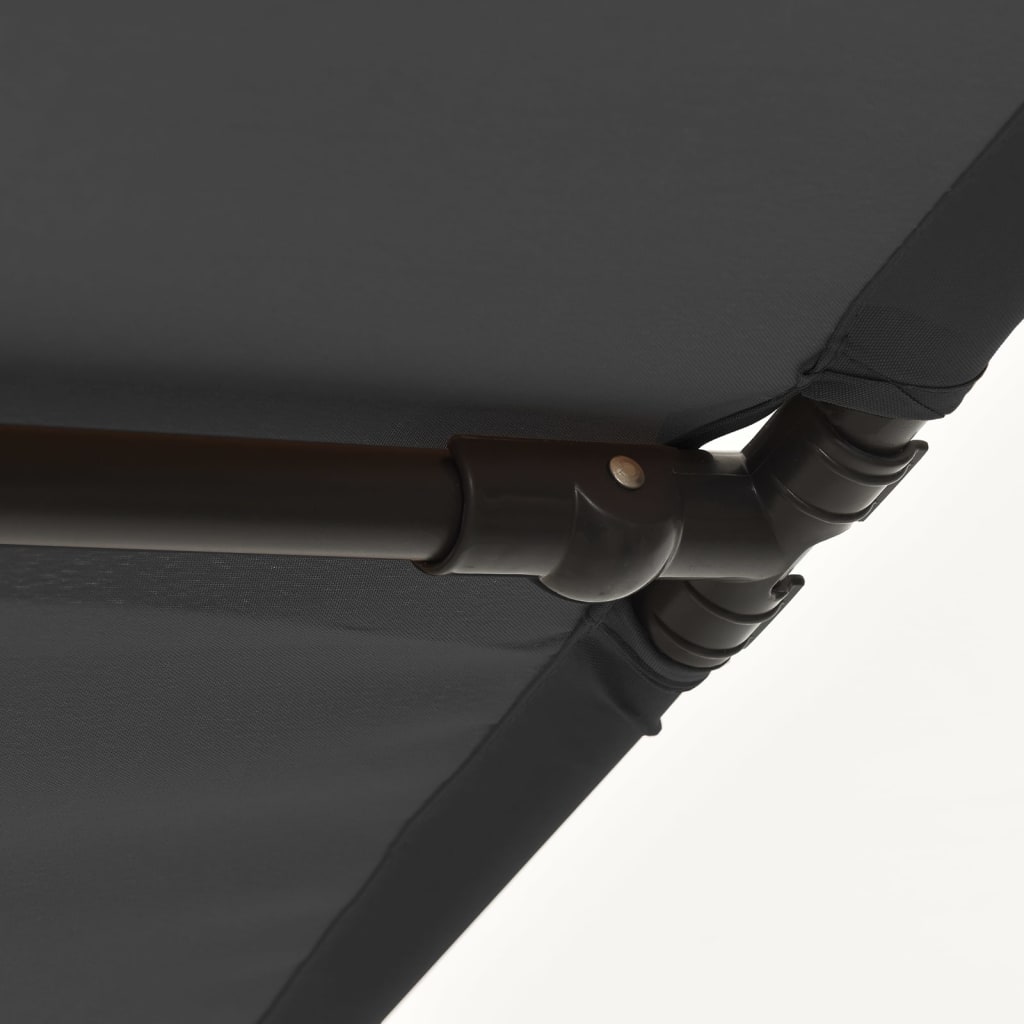 vidaXL Outdoor Parasol with Aluminum Pole 70.9"x43.3" Anthracite