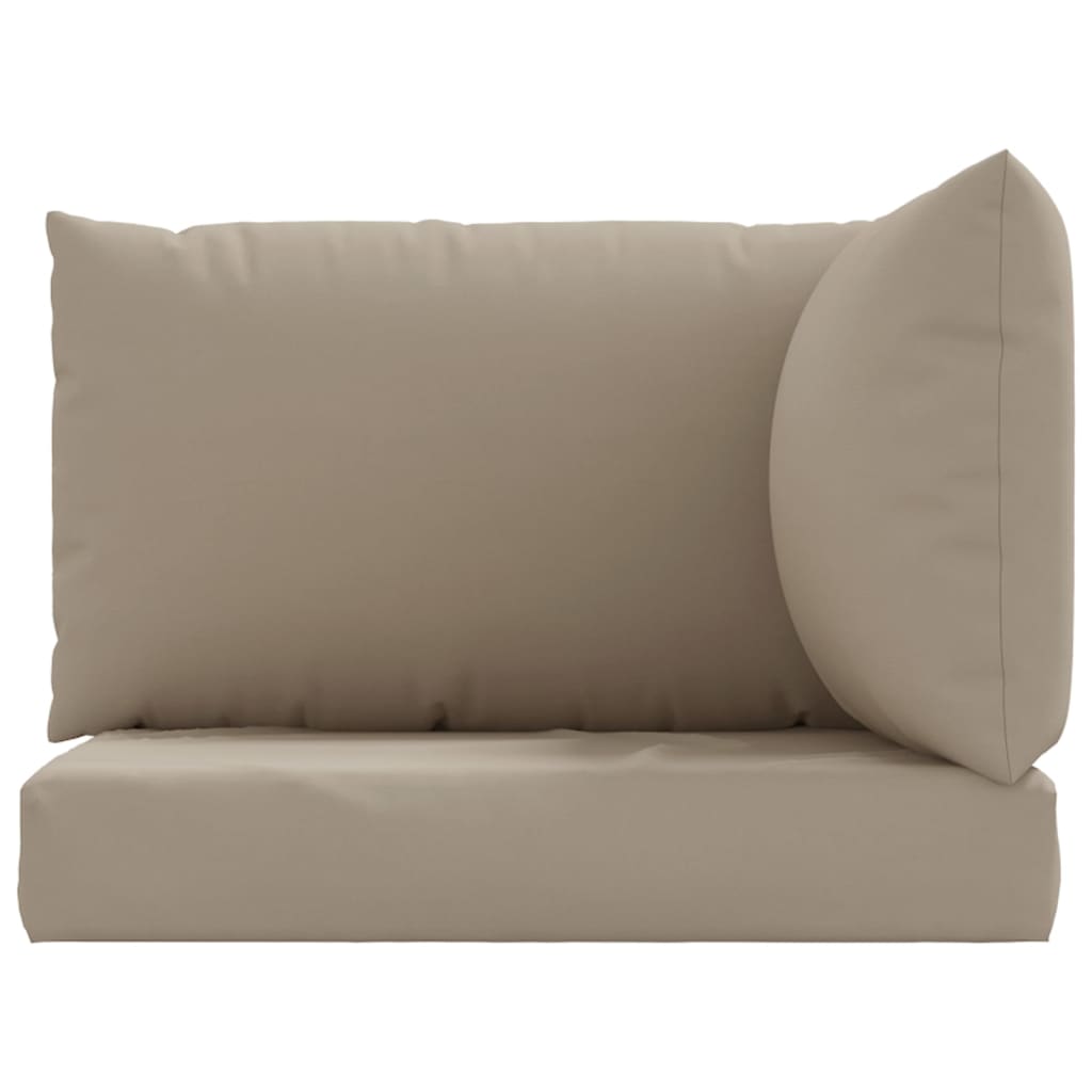 vidaXL Pallet Sofa Cushions 3 pcs Taupe Fabric