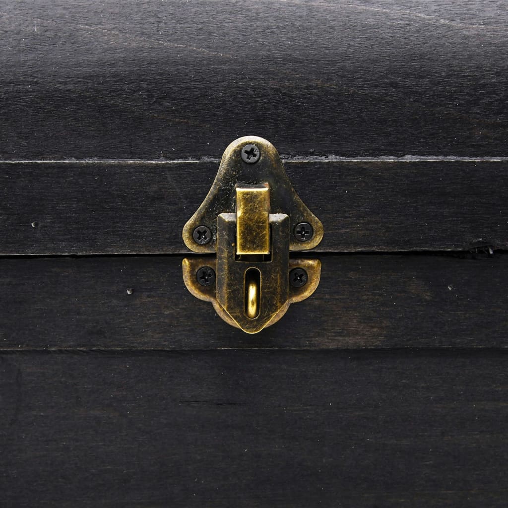 vidaXL Wooden Treasure Chest Large Black