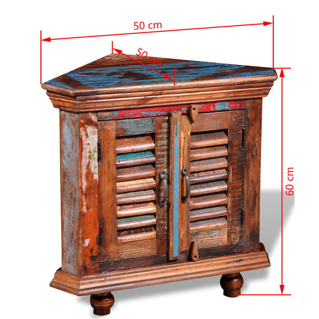vidaXL Reclaimed Corner Cabinet Solid Wood