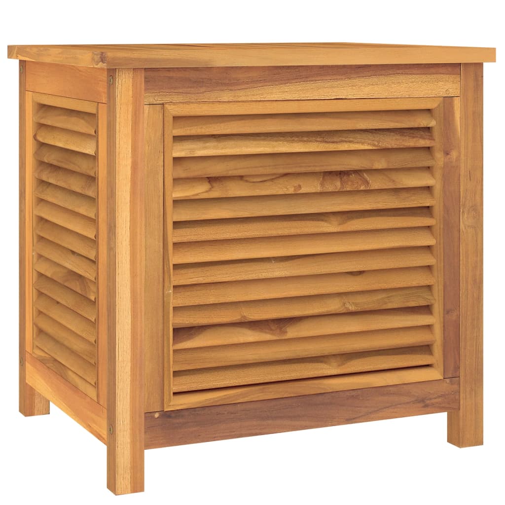 vidaXL Patio Storage Box with Bag 23.6"x19.7"x22.8" Solid Wood Teak