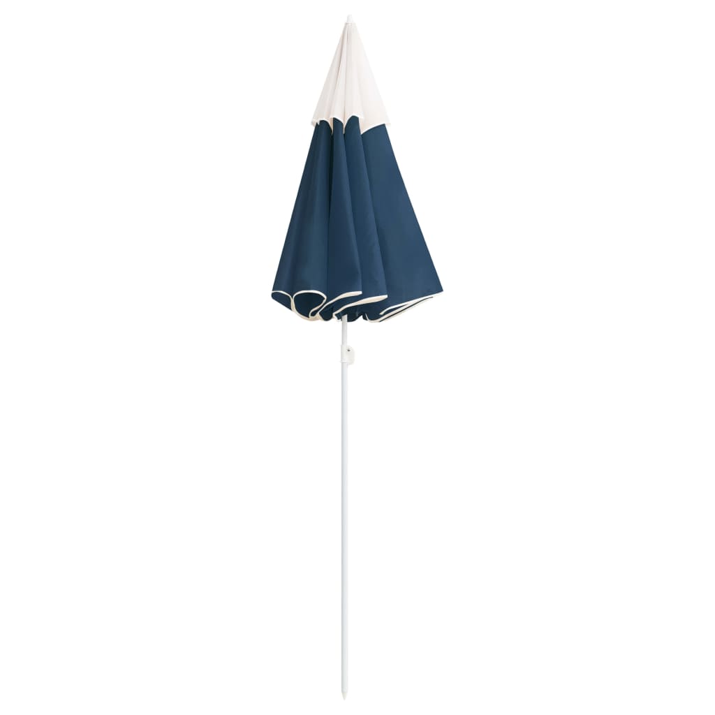 vidaXL Outdoor Parasol with Steel Pole Blue 70.9"