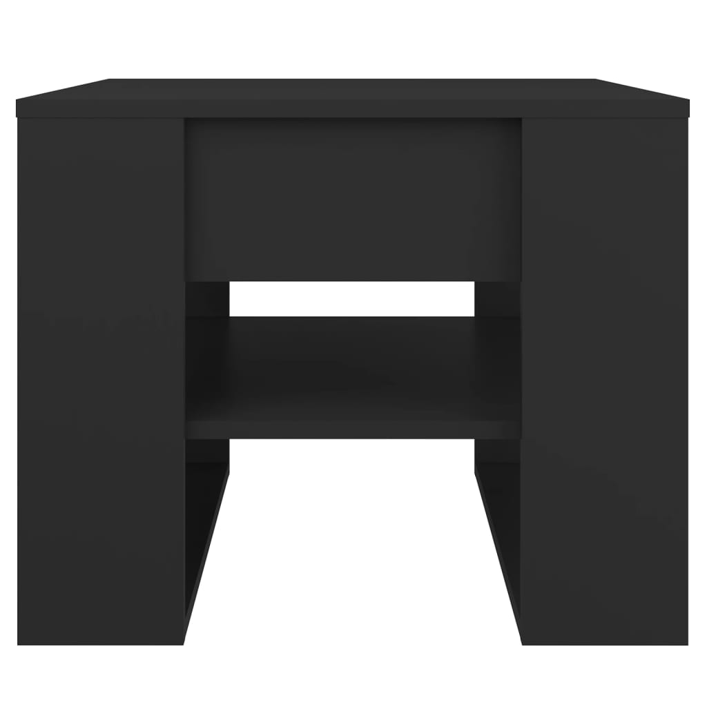 vidaXL Coffee Table Black 21.9"x21.7"x17.7" Engineered Wood