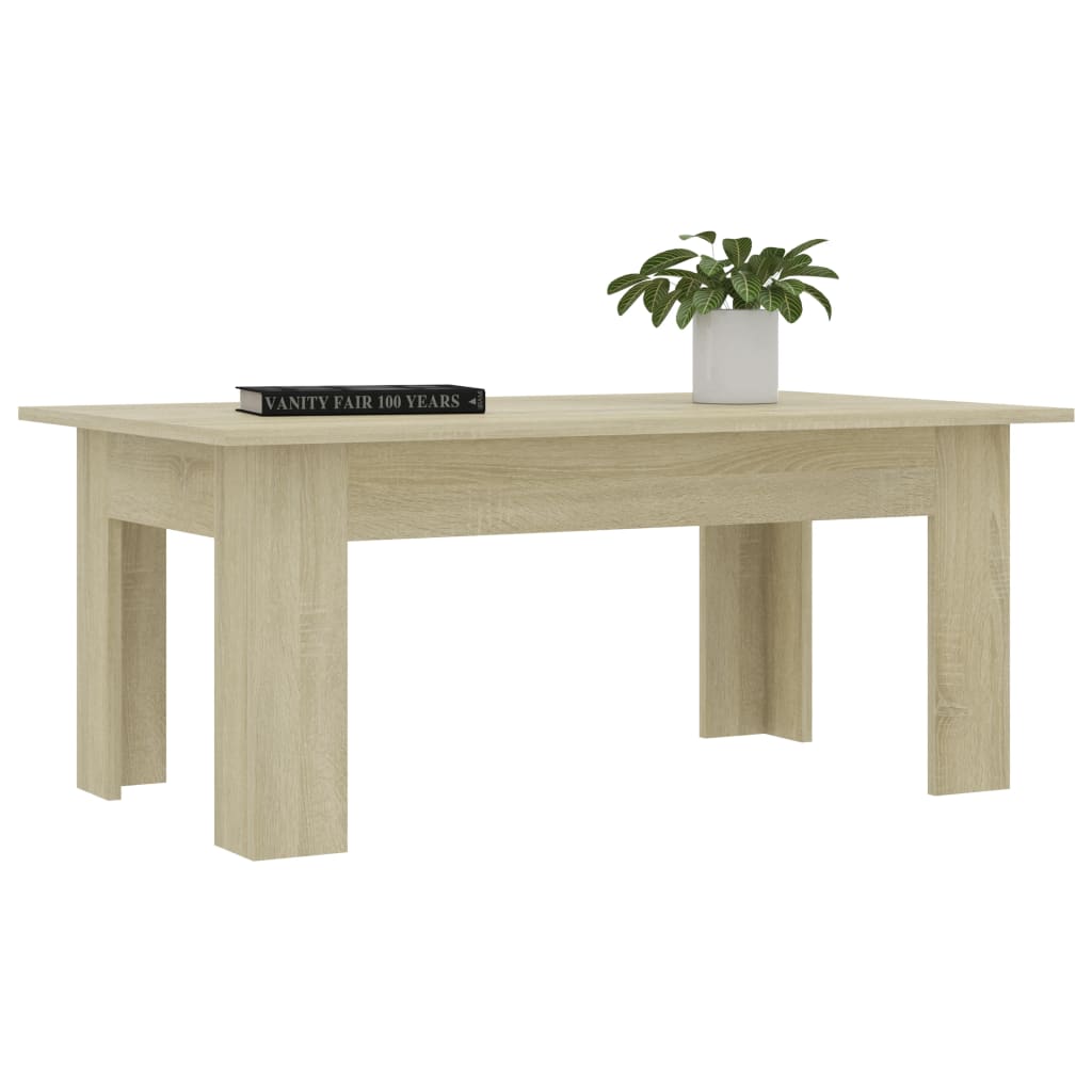 vidaXL Coffee Table Sonoma Oak 39.4"x23.6"x16.5" Chipboard