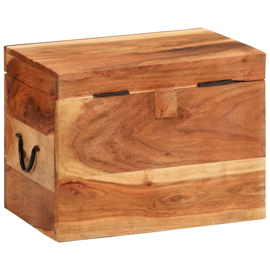 vidaXL Storage Box 15.4"x11"x12.2" Solid Wood Acacia