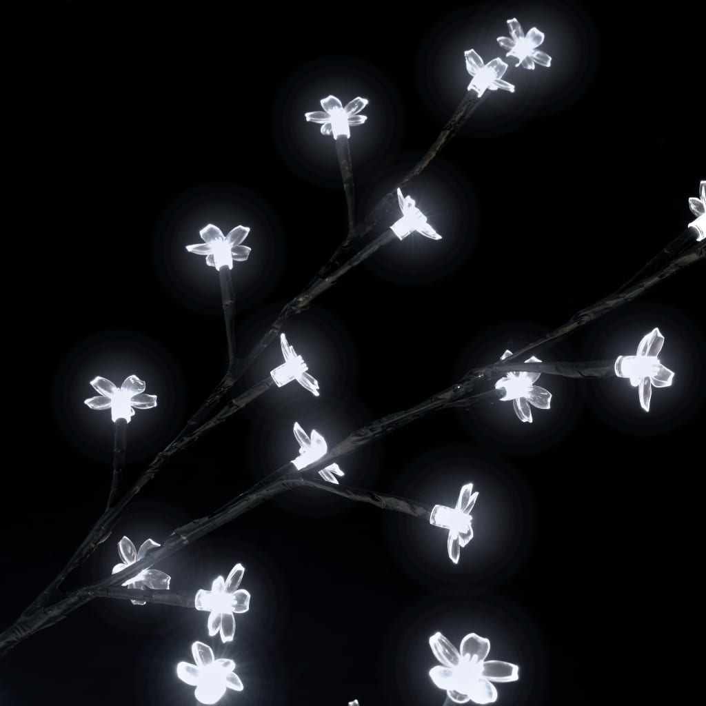 vidaXL Christmas Tree 200 LEDs Cold White Light Cherry Blossom 6 ft