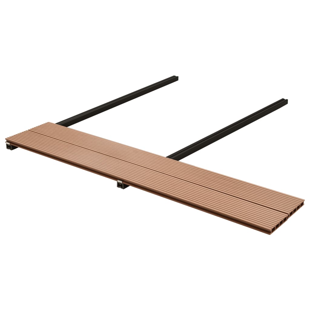 vidaXL WPC Decking Boards with Accessories 279.9 ft² 7.2' Brown