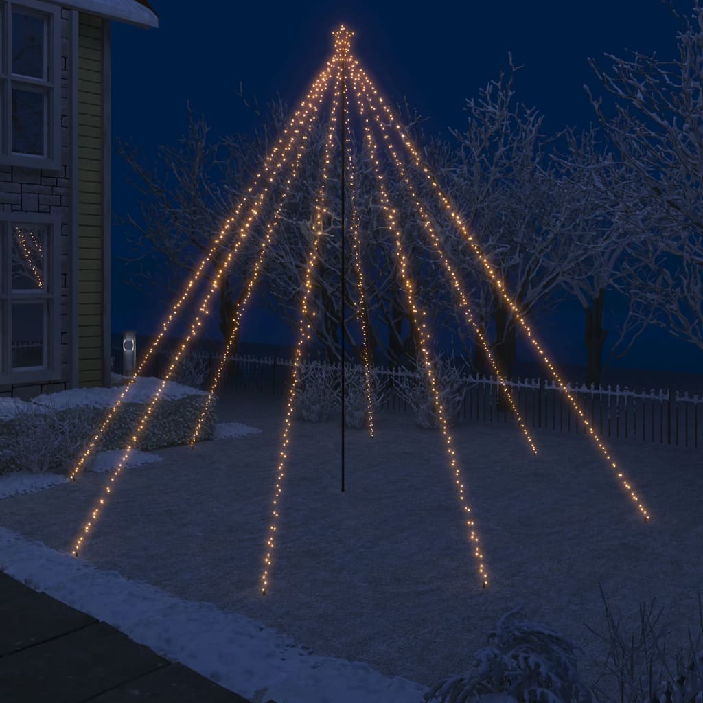 vidaXL Christmas Tree Lights Indoor Outdoor 800 LEDs Warm White 16.4'