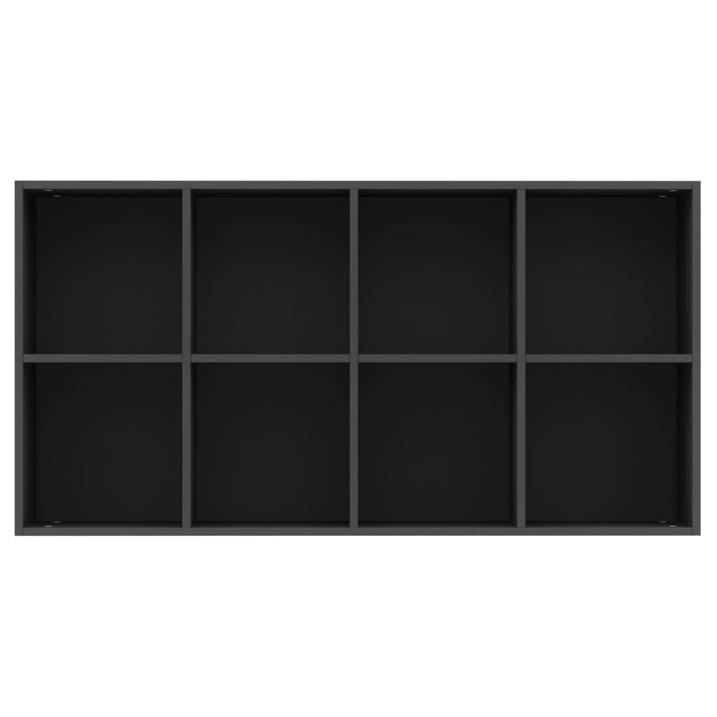 vidaXL Book Cabinet/Sideboard Black 26"x11.8"x51.2" Engineered Wood