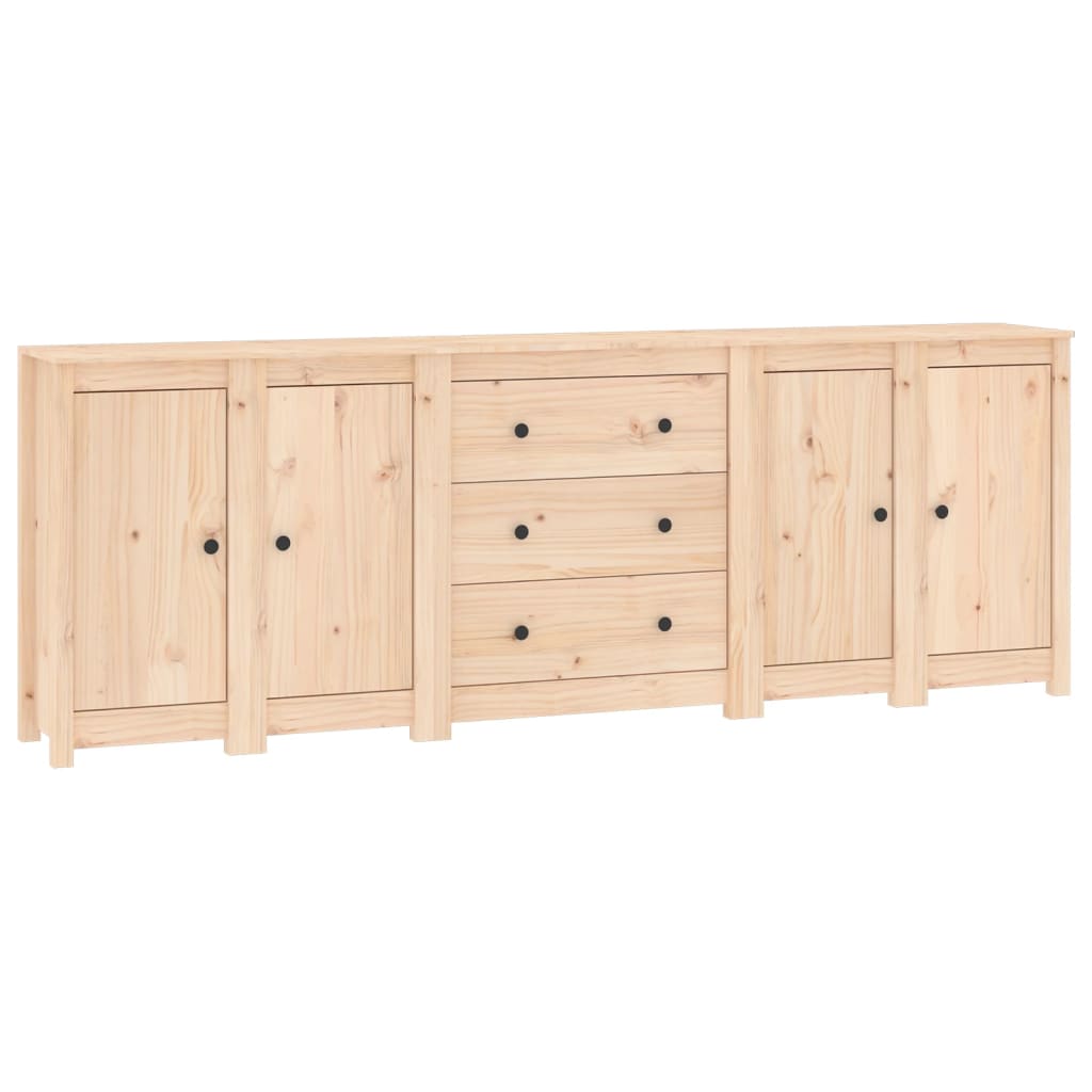 vidaXL Sideboard 90.6"x13.8"x31.5" Solid Wood Pine