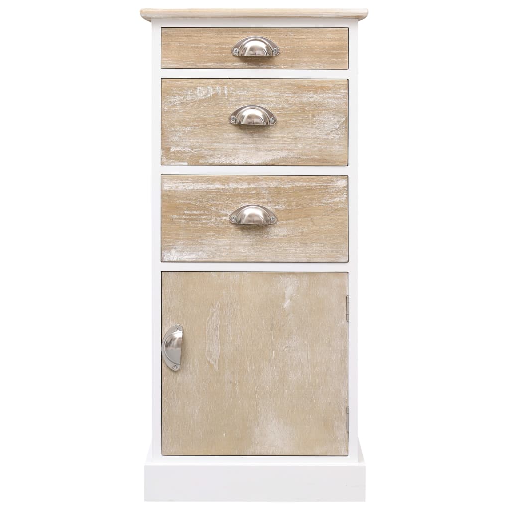 vidaXL Side Cabinet 15"x11"x33.9" Paulownia Wood