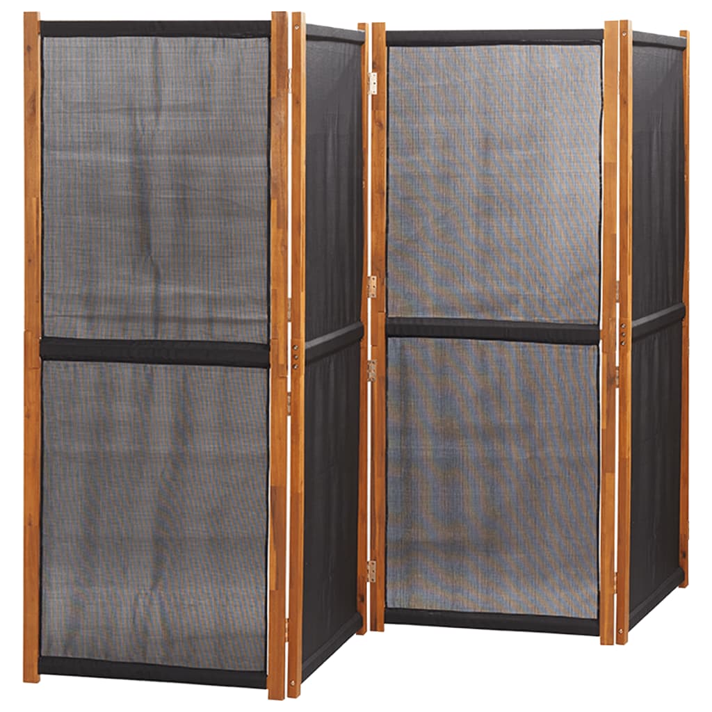 vidaXL 4-Panel Room Divider Black 110.2"x70.9"