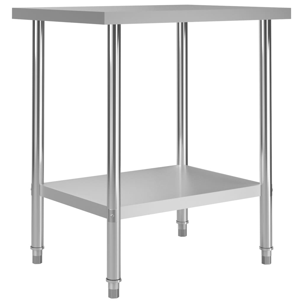 vidaXL Kitchen Work Table 31.5"x23.6"x33.5 Stainless Steel