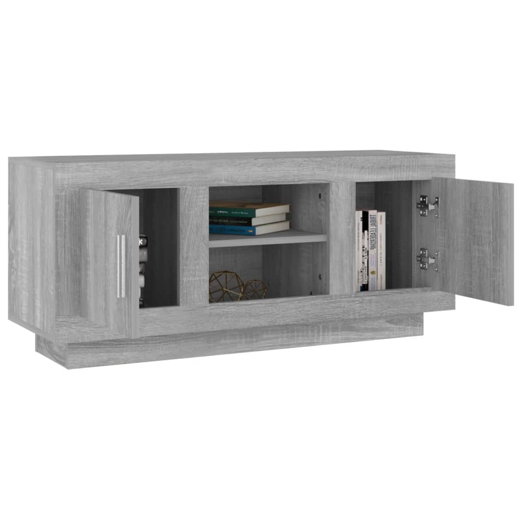 vidaXL TV Cabinet Gray Sonoma 40.2"x13.8"x17.7" Engineered Wood
