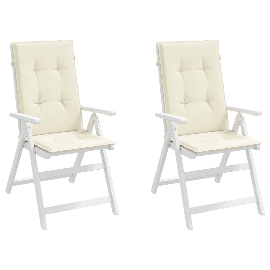 vidaXL Garden Chair Cushions 2 pcs Cream 47.2"x19.7"x1.2"