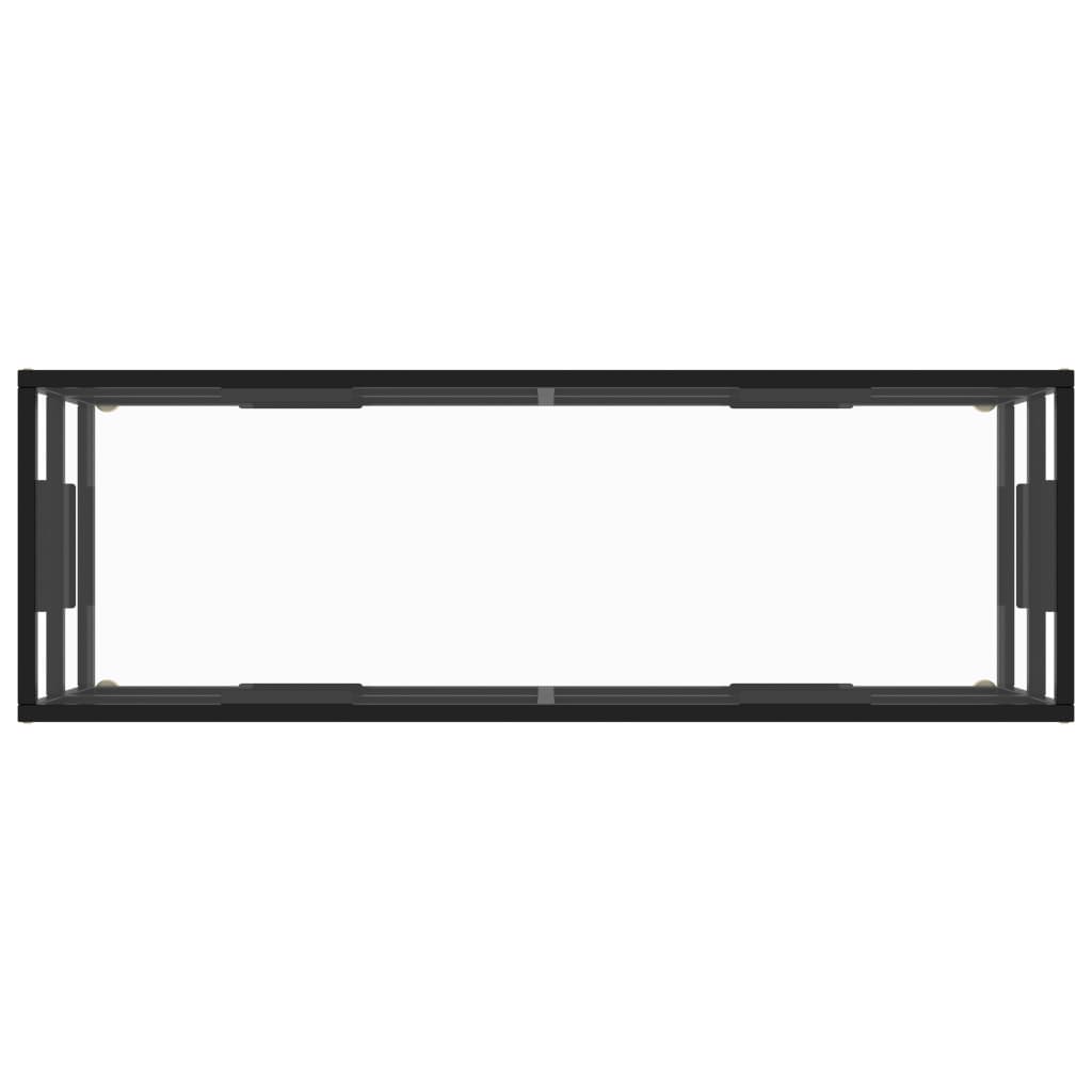 vidaXL TV Cabinet Black with Tempered Glass 47.2"x15.7"x15.7"