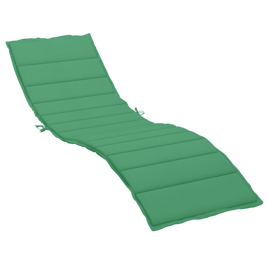 vidaXL Sun Lounger Cushion Green 78.7"x27.6"x1.2" Fabric
