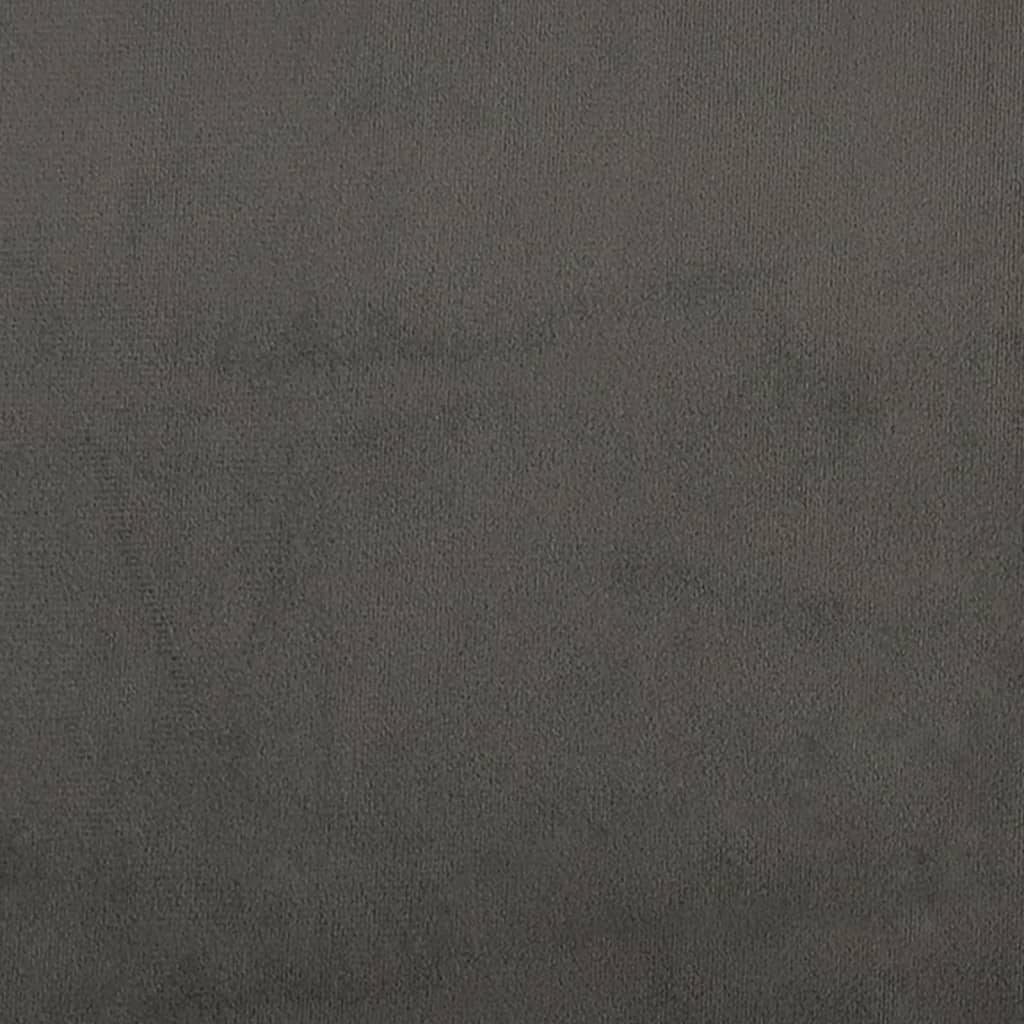 vidaXL Bed Frame with Headboard Dark Gray 72"x83.9" California King Velvet