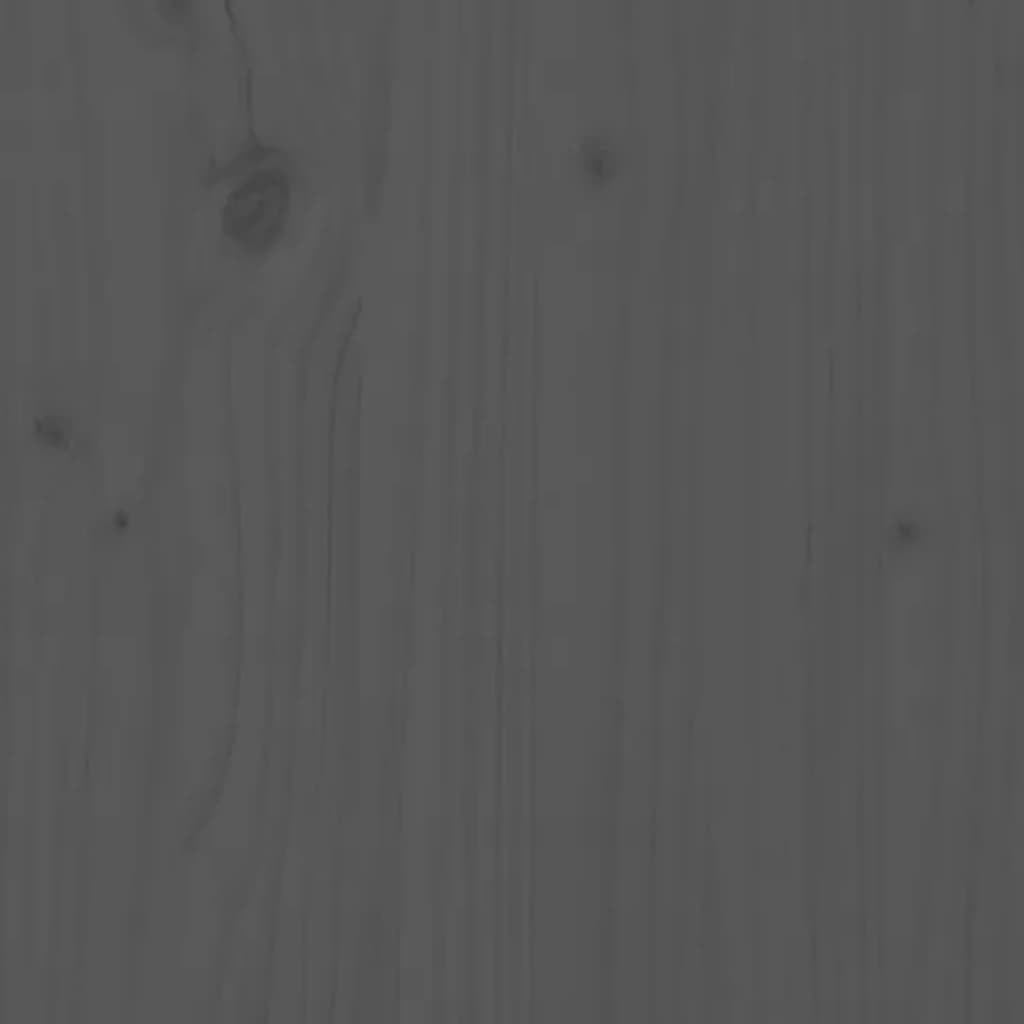 vidaXL Sideboard Gray 15.7"x13.8"x31.5" Solid Wood Pine