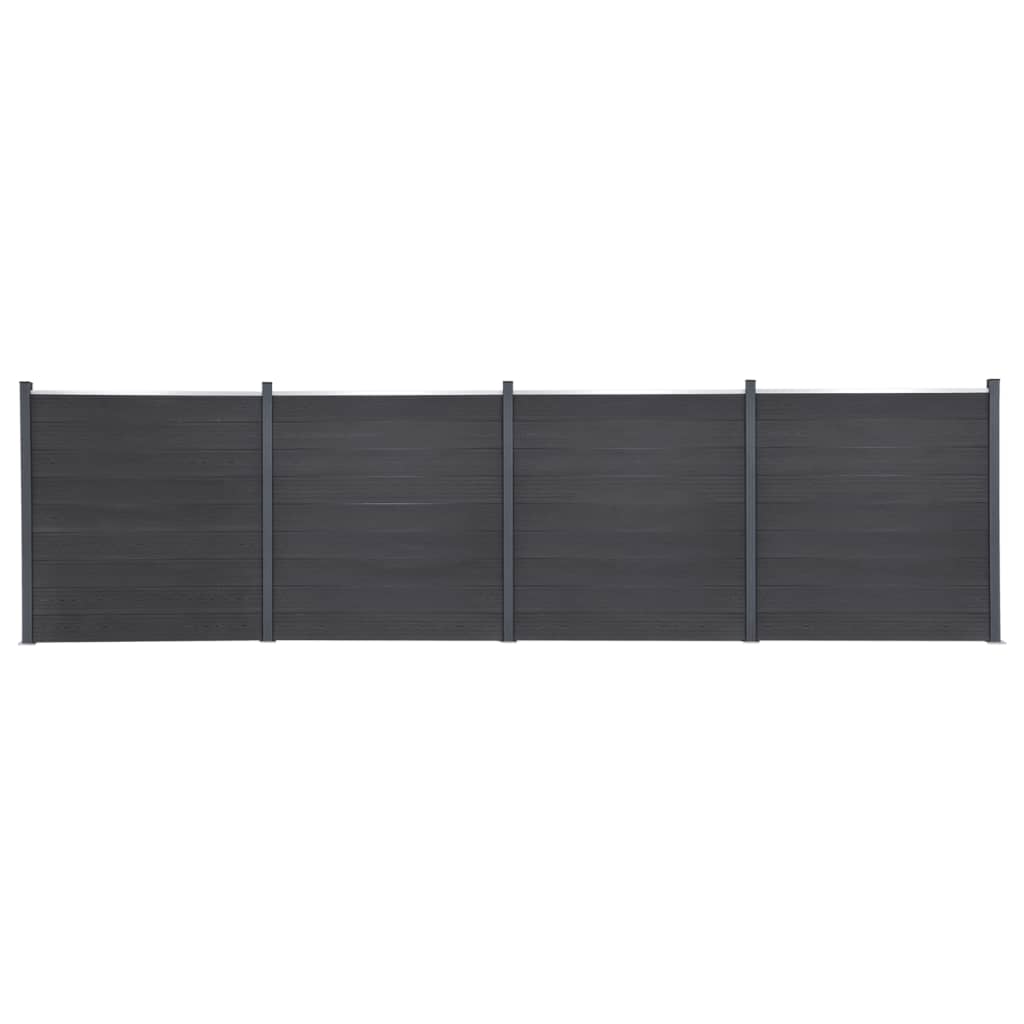 vidaXL Fence Panel Set Gray 275.2"x73.2" WPC