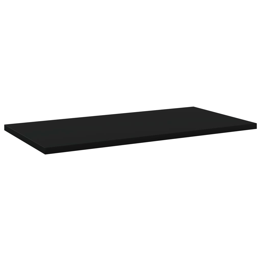 vidaXL Bookshelf Boards 4 pcs Black 23.6"x11.8"x0.6" Engineered Wood