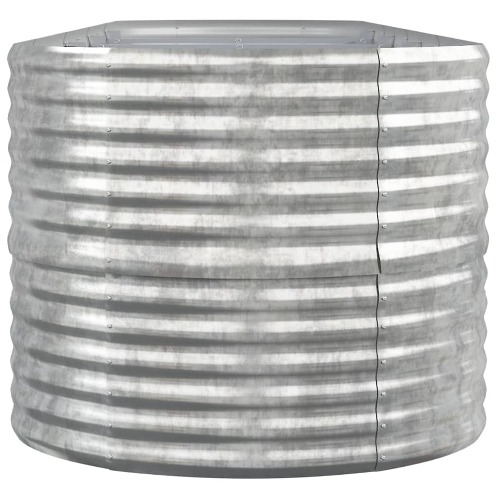 vidaXL Garden Raised Bed Powder-coated Steel 144.9"x31.5"x26.8" Silver