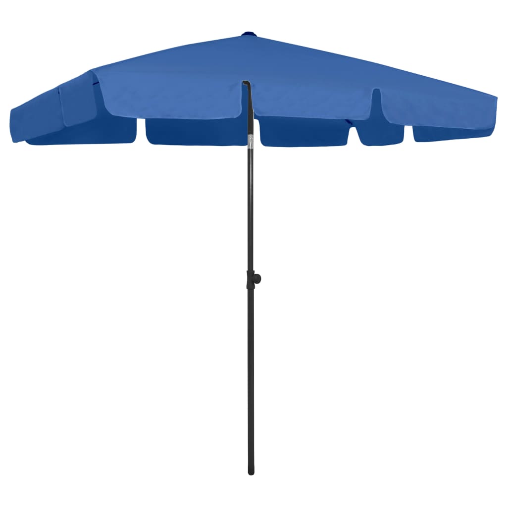 vidaXL Beach Umbrella Azure Blue 78.7"x49.2"