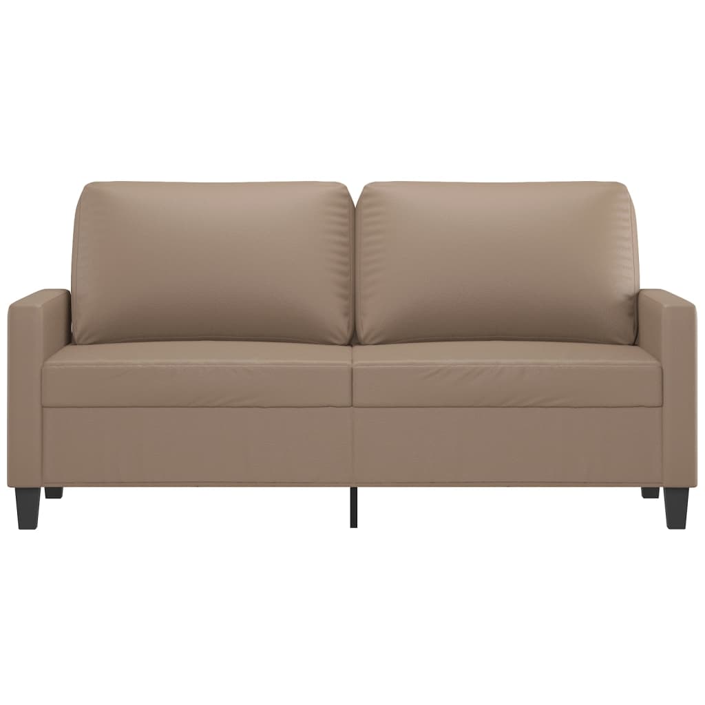 vidaXL 2-Seater Sofa Cappuccino 55.1" Faux Leather