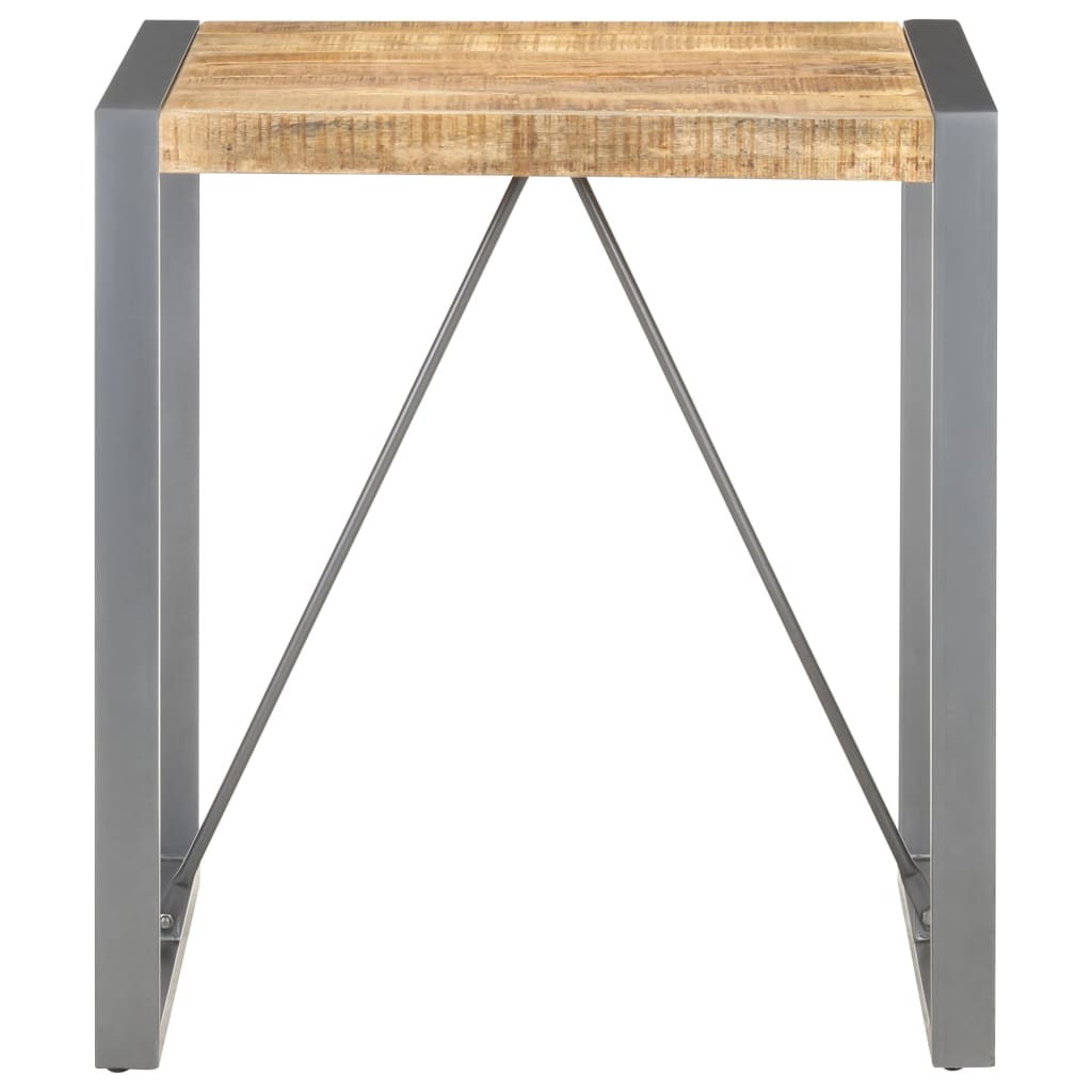 vidaXL Dining Table 27.6"x27.6"x29.5" Solid Rough Mango Wood